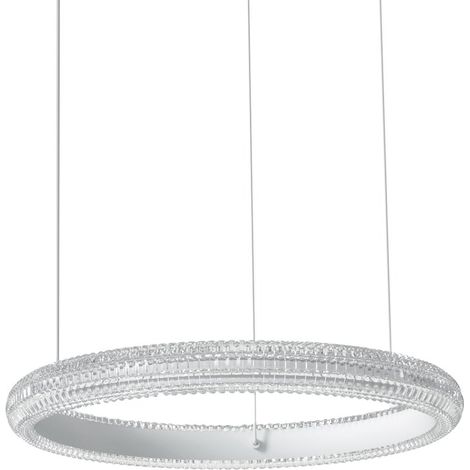 Ideal Lux Sospensione moderna Miracle 1 luce LED integrato bianco alluminio
