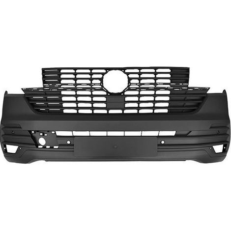 Pare-choc avant noir avec trous radars Volkswagen Transporter T6 phase 2 depuis 2019