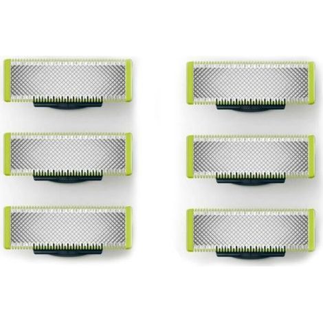 Ahlsen-kompatible Ersatzklingen für OneBlade Elektrorasierer/Trimmer, robuster Edelstahl, zum Trimmen, Stylen und Rasieren, 6er-Pack