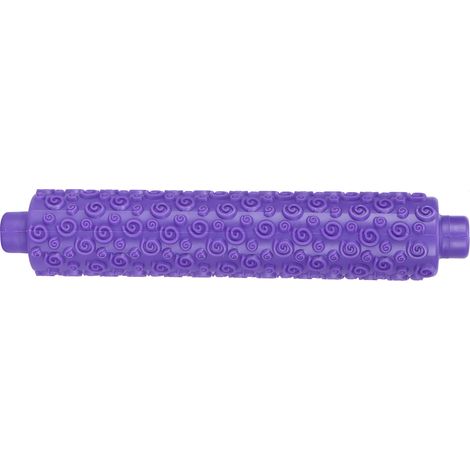 Rouleau à pâtisserie en plastique pour décorer gâteaux et pâtisseries, manche court violet (1/5)