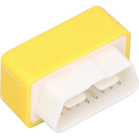 Boîte de réglage ECO OBD2 universelle pour voitures après 1996, puce d'optimisation carburant et économie, robuste ABS, prise directe, jaune, tuning moteur. (1/5)