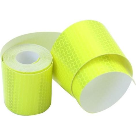 Rouleau Ruban Réfléchissante Visibilité Jaune Résiste à L'eau 50mmX3m Strip (1/2)