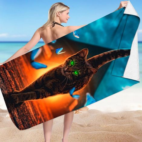 Serviette De Plage - Microfibre 75x150 cm - Rapide Séchage - Anti-sable - Pour Plage Piscine Camping Voyage - 1 Pièce (1/4)
