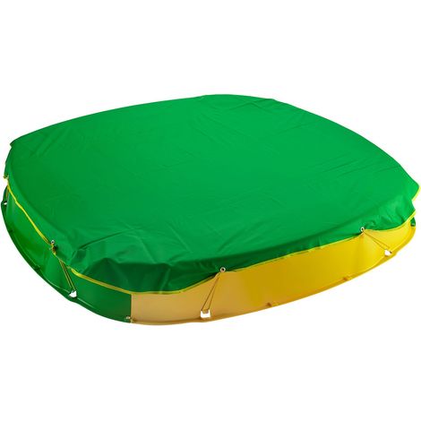 BURI Premium Sandkasten aus Kunststoff in verschiedenen Farben 150 x 150 x 20 cm - Abdeckplane