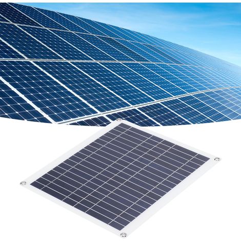 Kit solar fotovoltaico de 20 W con controlador de carga portátil y plegable de 100 A y cargador para teléfonos móviles y vehículos (monocristalino). (1/5)
