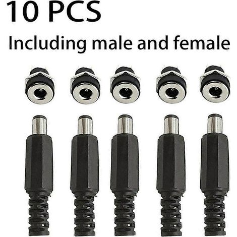 10 supports de panneau CC, connecteur mâle/femelle, outil de maintenance pour installation sur panneau et alimentation 12 V CC (1/5)