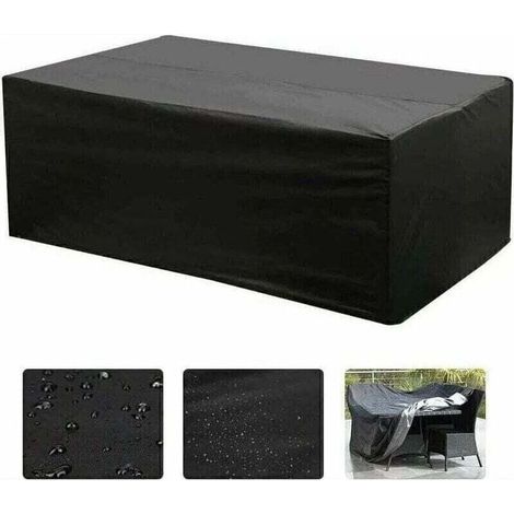 (213 x 132 x 74 cm) Rechteckige Oxford-Tischdecke für Gartenmöbel mit UV-Schutz (1/5)
