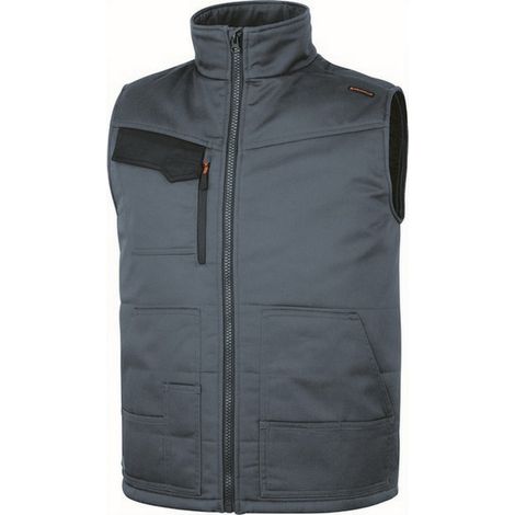 Gilet caldo senza maniche unisex multitasche con profilo riflettente STOCKTON DELTA PLUS Grigio XXL