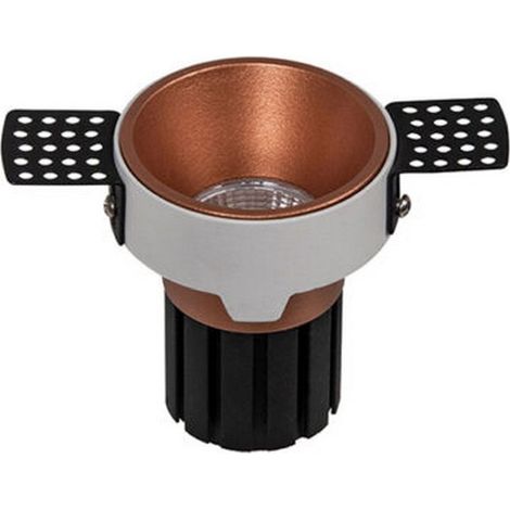 Spot LED Encastrable D82 9W Cuivre Avec Transfo ZAMBELIS S096-C FS - 36 deg - Blanc chaud - 3000K (1/2)