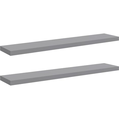 Maison Exclusive - Schwebende Wandregale 2 Stk. Grau 120x23,5x3,8
