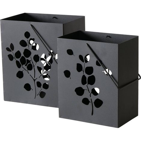 Metalllaterne CALYPSO, schwarz, 2er-Set