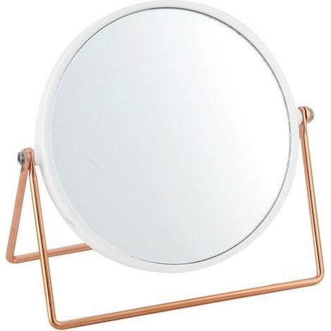 Miroir grossissant sur pied PRETTY Effet Cuivré Blanc MSV (1/2)