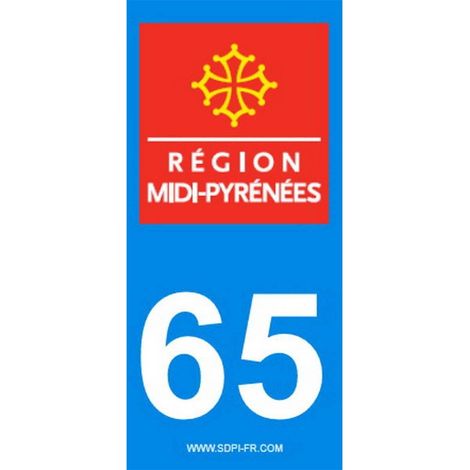 ADHESIFS REGION DEPARTEMENT 65 OCCITANIE X2