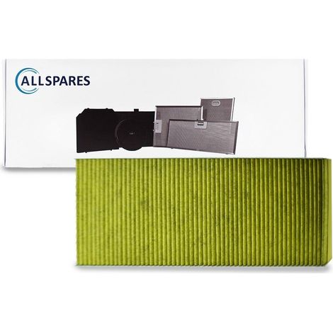 Filtro de carbón AllSpares CleanAir Plus para campanas extractoras compatible con Bosch 11018621 / 11034172 / DSZ4681 / Siemens LZ46810 / Neff Z54TR00X0 (454 x 194 x 50 mm)