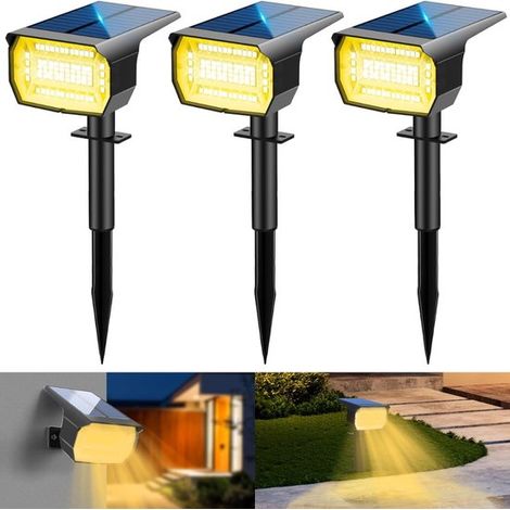 Solar Gartenbeleuchtung: Bodenstrahler Solarenergie für die Gartenbeleuchtung Erdspießstrahler für den Außenbereich (1/5)