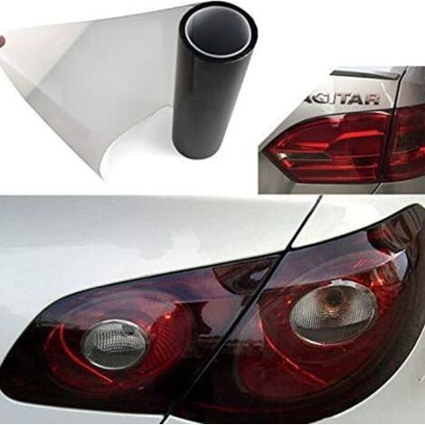 Film pour phares imperméable 200x30cm - Film de protection en PVC noir brillant pour tous phares de voiture (1/4)