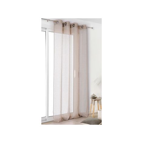 Rideau Voilage uni 100% lin Lin 145x260 cm (1/3)
