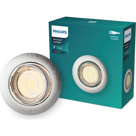 Spot Encastrable Rond Peridot Basculant Gu10 Nickel ø9cm - Philips (1/5)