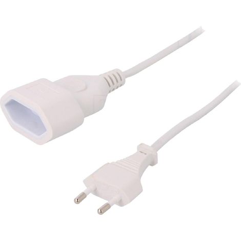 Cable d'extension d'alimentation blanc - 1m