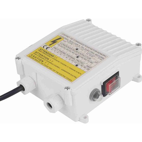 Coffret de commande pompe avec disjoncteur thermique intégré pour pompe submersible forage domestique 1.5KW 2HP 80uf 25A prise UE 220V (1/5)