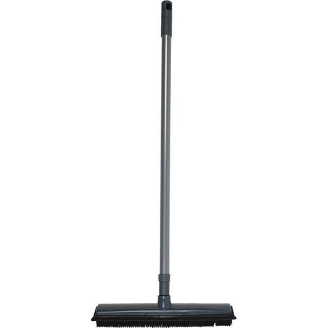 Balai en caoutchouc avec manche télescopique 68 à 120 cm, idéal pour poils de chiens et chats (1/2)