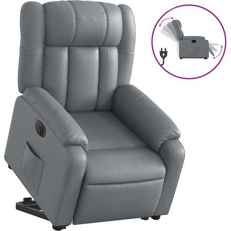 Fauteuil de Salon,Chaise,Fauteuil inclinable électrique gris similicuir CFW851948 (1/5)
