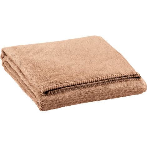Drap de douche Latte serviette de bain coloris beige et marron 70 x 130 cm - PANGIVO (1/2)