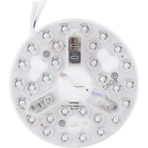 Kit de remplacement pour ampoule LED ronde de 15 W, compatible avec les ventilateurs de plafond de 5,3 pouces (13,5 cm), 3 couleurs (3000K, 4200K, 6500K), intensité variable, 95 à 265 V (SZRH A-YH). (1/4)