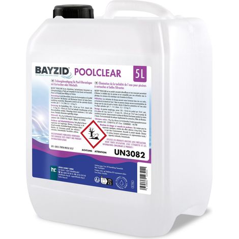 5 L BAYZID® Poolclear - Trübungsbeseitigung für Pool-Filter mit Kartuschen & Filterballs