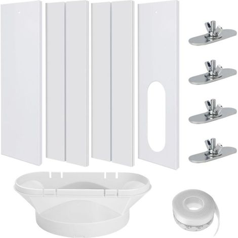 Kit calfeutrage climatiseur 4PCS – Longueur totale 172 cm – Adaptateur tuyau 13 cm – Installation facile pour fenêtres coulissantes