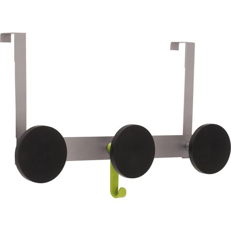 Triple Patère de Porte Solide et Résistante Design Porte Manteau porte Gris Métal / Noir (1/3)