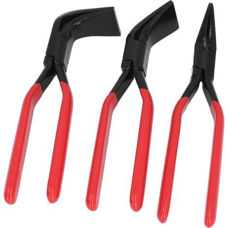 Hochleistungsfähige, gerade 45°- und 90°-Metallbiegezange zum Glätten von Blechen, 3-teiliges Set für Heimwerker, aus hochkohlenstoffhaltigem Stahl. (1/5)