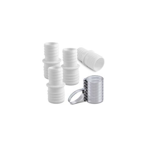 4Pcs Raccord pour Tuyau Piscine, Raccord de Tuyau avec Colliers de Serrage, 32 mm vers 38 mm Adaptateur Raccord Piscine, Adaptateur de Tuyau de Piscine, Adaptateurs de Tuyau (1/5)