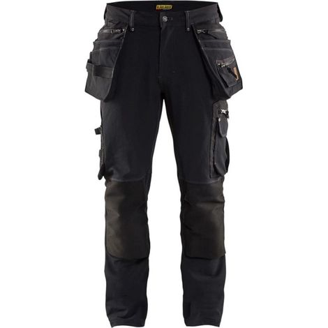 Pantaloni da lavoro da artigiano X1900 Blaklader STRETCH 4D Nero 40