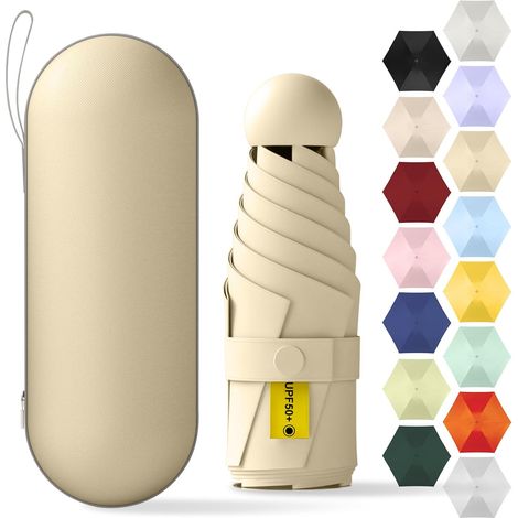 Parapluie enfant ultra-portable, protection UV, 6 os résistant aux tempêtes, avec boîte de rangement. (1/5)
