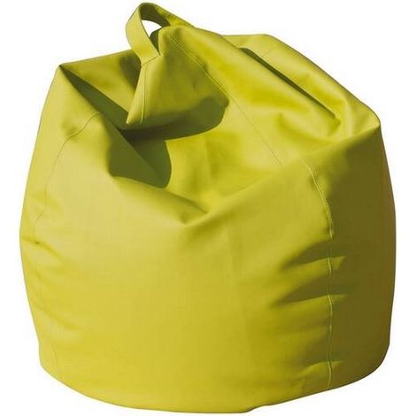 Dmora Pouf a sacco elegante, colore giallo, Misure 80 x 120 x 80 cm