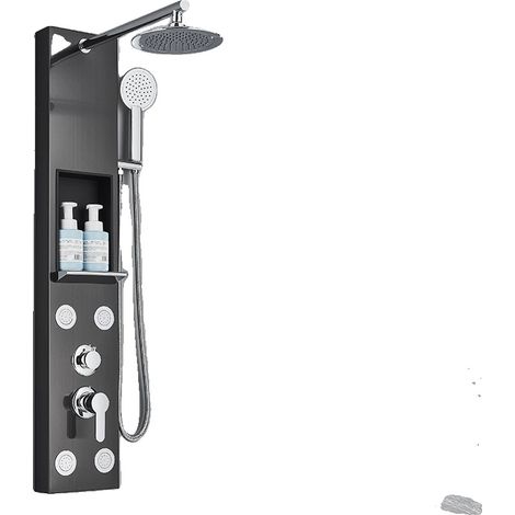 Panneau de douche, monté au mur, jets de massage corporel (1/2)