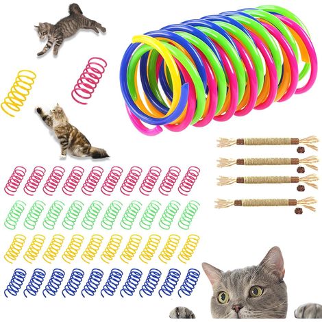 44 Pièces Jouet Chat À Ressort Jouet Chaton Cat Toys Jouets pour Chats 40 Ressorts + 4 Grignots (1/5)
