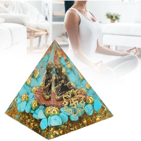 Pyramide de Cristal Bouddha - Pierre de Puissance pour Méditation et Yoga, Décoration Zen Élégante (1/5)