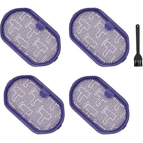 Filtres de rechange pour aspirateur Dyson DC30, lot de 4 filtres Dyson DC44 + 2 brosses de nettoyage, préfiltre lavable (1/2)