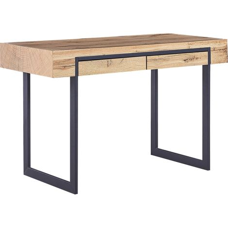 Schreibtisch VIDA Hellbraun 120 cm 55 cm mit Stauraum