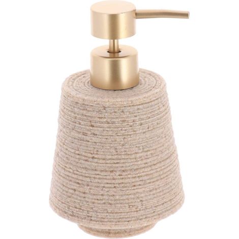 Dispenser di sapone in poliresina 300ml effetto sabbia - naturale - Tendance