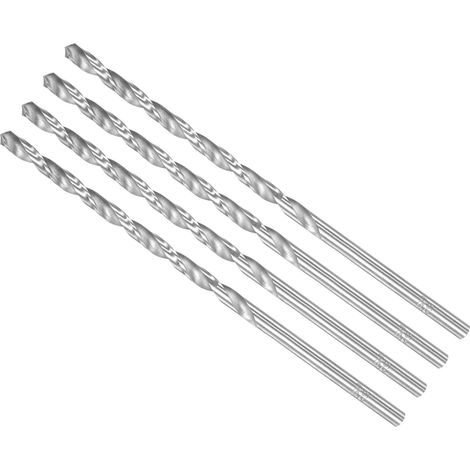 4-Pièces Extra Longue Torsion Perceuse Mèches Haute Vitesse Acier (1/5)
