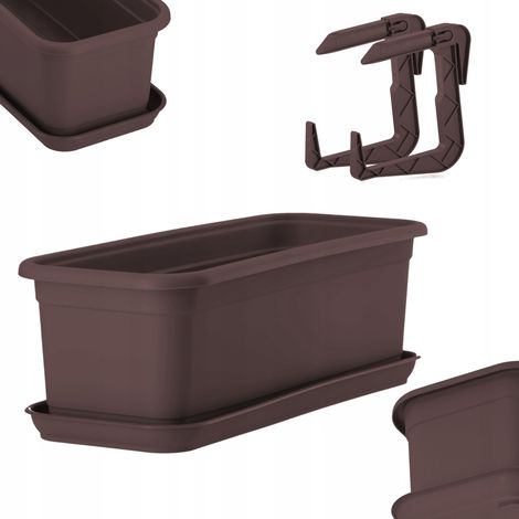 KADAX Pot de Fleur de Balcon 40cm avec Poignées (1/5)