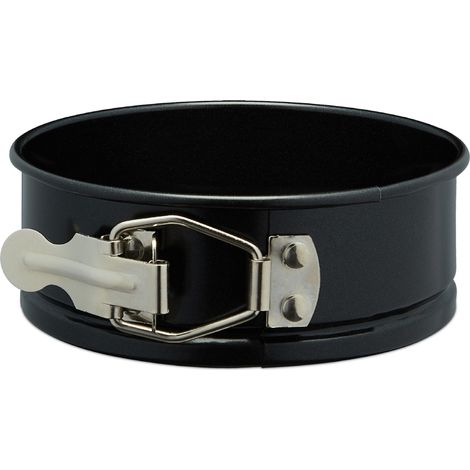 Lote de 5 moldes desmontables para repostería antiadherentes fácil cocción 10 x 10 x 5 cm de metal negro 130008948 (1/5)