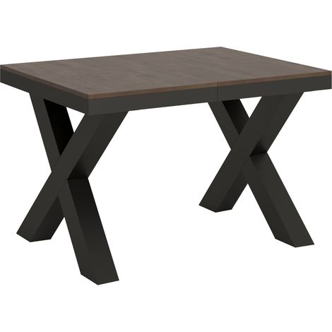 Tavolo "Andria" allungabile in legno per sala da pranzo -Allungabile fino a 224 cm / Noce (1/5)