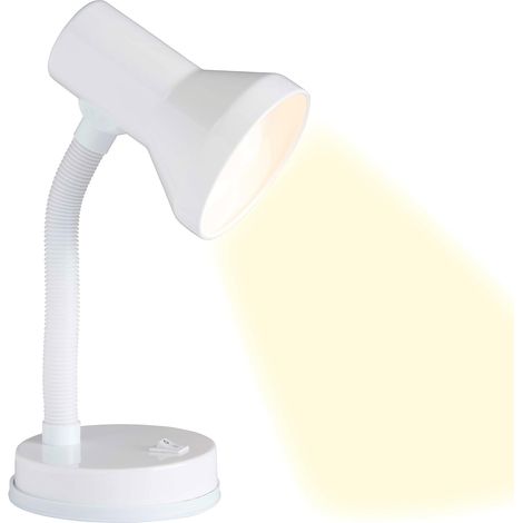 lamp Lampe de table Junior blanc  1x R80, E27, 40W, adapté aux lampes à réflecteur (non incluses)  Échelle A ++ à E  Avec interrupteur à bascule (1/5)