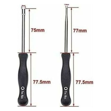Ensemble de 12 outils de réglage de carburateur – Tournevis à poignées carrées – Kit de nettoyage pour moteurs 2 temps – Compatible ZAMA, STHIL, Husqvarna, Echo