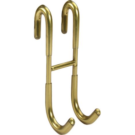 Gancio per porta doccia - per asciugamani, 2 pezzi (oro)