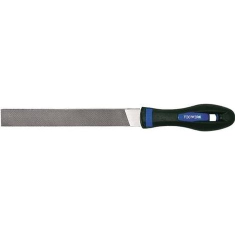 Werkstattfeile DIN 7261 L.150mm Q.16x4mm Hieb 2 Flachstumpf 2K-Ergo TECWERK (1/2)